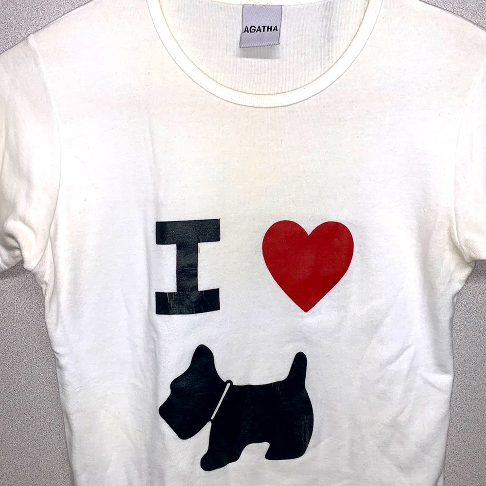 AGATHA Paris tee fitted  I ❤️ Scottie Dog